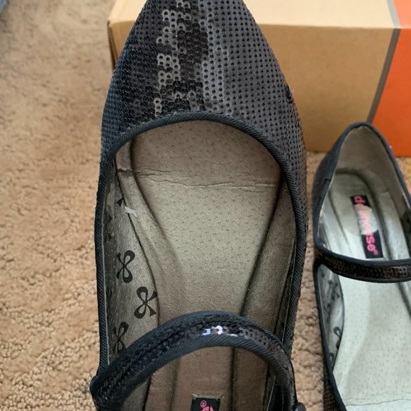 Dollhouse Black Point-Toe Strapped Shoes - Picture 4 of 5